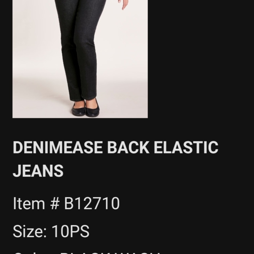 Denimease Black Elastic Jeans